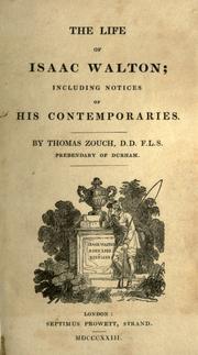 Cover of: The life of Isaac Walton by Thomas Zouch