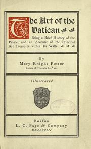 Cover of: The art of the Vatican by Mary Knight Potter