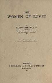 Cover of: The women of Egypt. by Elizabeth Cooper