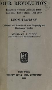 Cover of: Our revolution by Leon Trotsky