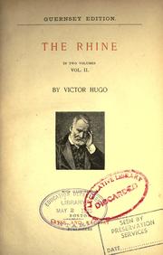 Cover of: The Rhine by Victor Hugo