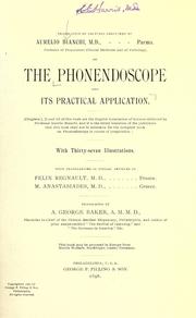 Cover of: Translation of lectures delivered by Aurelio Bianchi ... on the phonendoscope and its practical application ... by Aurelio Bianchi, Aurelio Bianchi