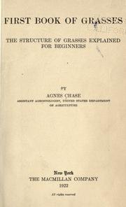 Cover of: First book of grasses by Agnes Chase