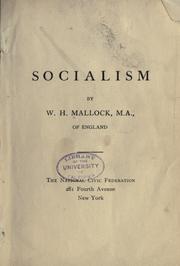 Cover of: Socialism by W. H. Mallock