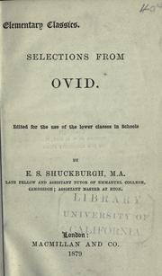 Cover of: Selections from Ovid by Ovid, Ovid