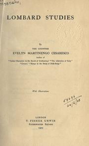 Cover of: Lombard studies.