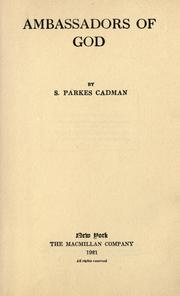 Cover of: Ambassadors of God by S. Parkes Cadman, S. Parkes Cadman