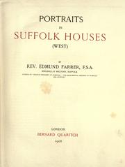 Cover of: Portraits in Suffolk houses (West)