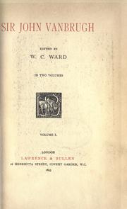 Cover of: Sir John Vanbrugh by Vanbrugh, John Sir