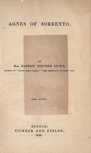 Cover of: Agnes of Sorrento. by Harriet Beecher Stowe