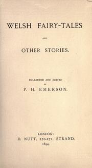 Cover of: Welsh fairy-tales and other stories by P. H. Emerson