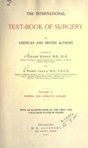 Cover of: The international text-book of surgery