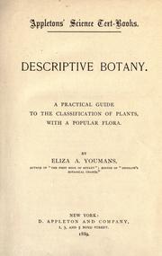 Cover of: Descriptive botany. by Eliza Ann Youmans