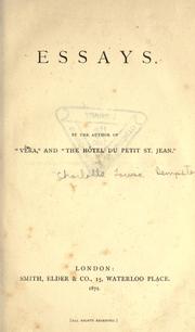 Cover of: Essays by Charlotte Louisa Hawkins Dempster
