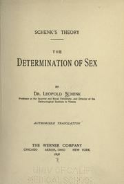 Schenck's theory by Samuel Leopold Schenk