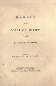 Cover of: A ramble on the coast of Sussex.: [1782.]