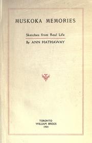 Cover of: Muskoka memories by Ann Hathaway
