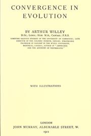 Convergence in evolution by Arthur Willey
