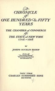 Cover of: A chronicle of one hundred & fifty years by Joseph Bucklin Bishop