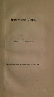 Cover of: Spenser and Utopia