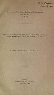 Cover of: Systematic results of the study of North American land mammals to the close of the year 1900 by Gerrit S. Miller