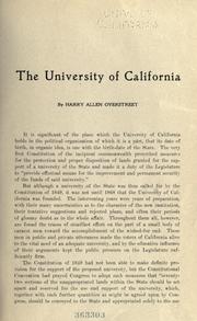 Cover of: The University of California by H. A. Overstreet