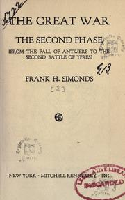 Cover of: The great war by Simonds, Frank Herbert