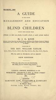 Cover of: An essay on the education of the blind: (Dedicated to the King of France), Paris, 178