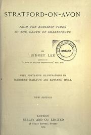 Cover of: Stratford-on-Avon from the earliest times to the death of Shakespeare. by Sir Sidney Lee