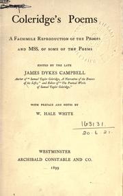 Cover of: Poems. by Samuel Taylor Coleridge