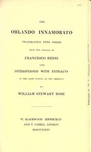 Cover of: The Orlando innamorato by Matteo Maria Boiardo