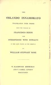 Cover of: The Orlando innamorato by Matteo Maria Boiardo, Matteo Maria Boiardo