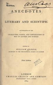 Cover of: Anecdotes literary and scientific by edited by William Keddie.