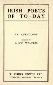 Cover of: Irish poets of to-day. by Walters, Lettice D'Oyly