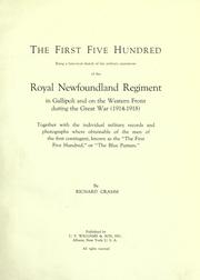 The first Five Hundred by Richard Cramm