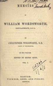 Cover of: Memoirs of William Wordsworth, poet-laureate.