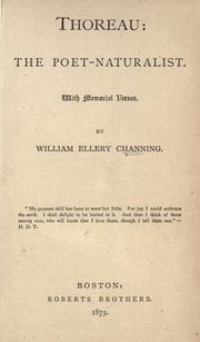 Thoreau by William Ellery Channing