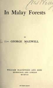 In Malay forests by Maxwell, William George Sir