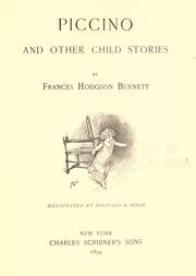 Cover of: Piccino, and other child stories.