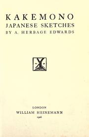 Cover of: Kakemono: Japanese sketches