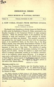Cover of: A new coral snake from British Guiana