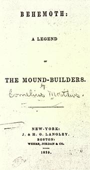 Cover of: Behemoth: a legend of the mound-builders.