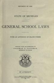 Cover of: General school laws by Michigan.