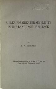 Cover of: Professional papers. by T. A. Rickard