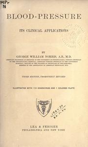 Cover of: Blood-pressure by George William Norris, George William Norris