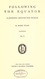 Cover of: Following the equator by Mark Twain