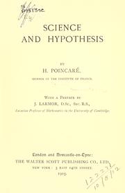 Cover of: Science and hypothesis. by Henri Poincaré