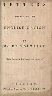 Cover of: Letters concerning the English nation by Voltaire