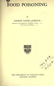 Food poisoning by Edwin Oakes Jordan