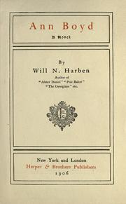 Cover of: Ann Boyd by Will N. Harben, Will N. Harben